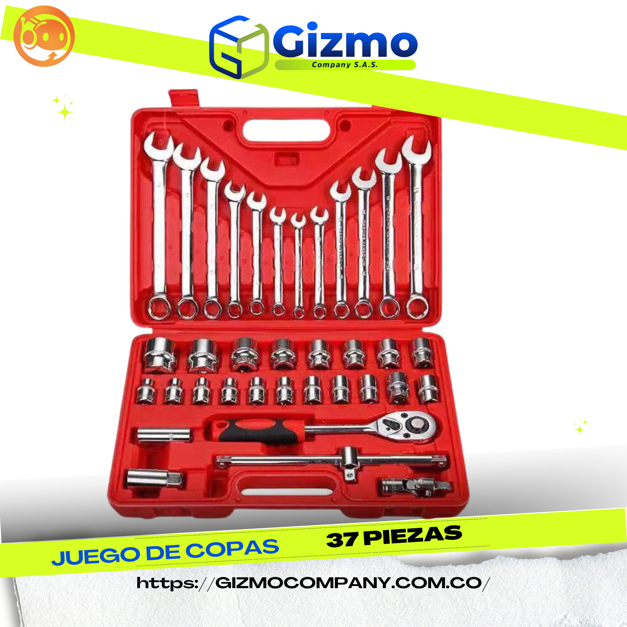 Juego De Copas Rache Llaves 37 Piezas